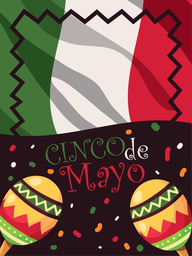 celebración del cinco de mayo vector