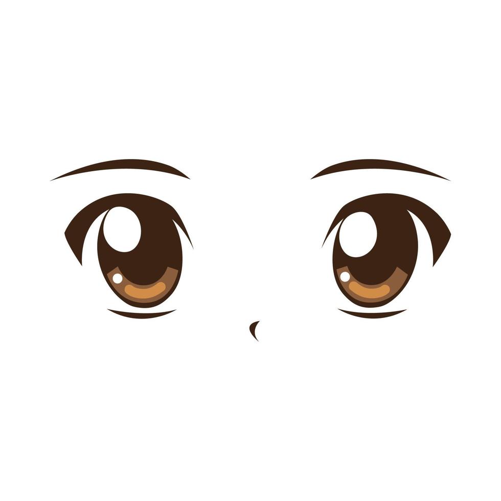 anime cute eyes vector