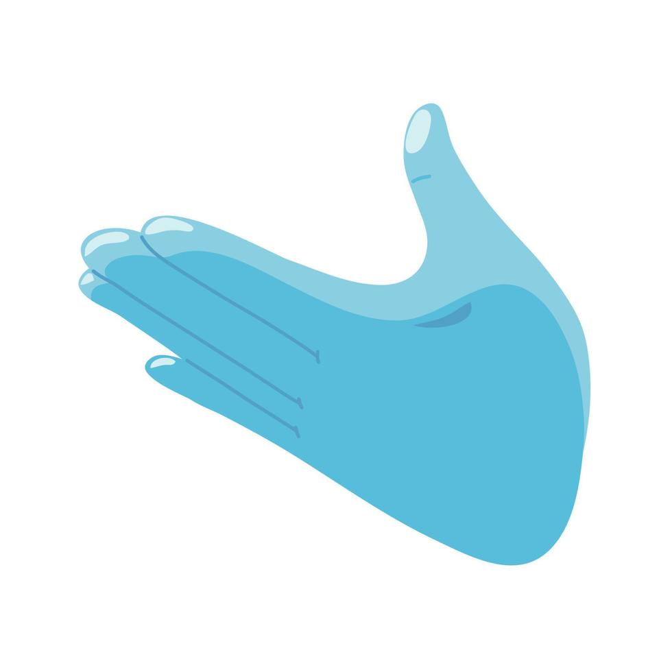 icono de mano plana vector