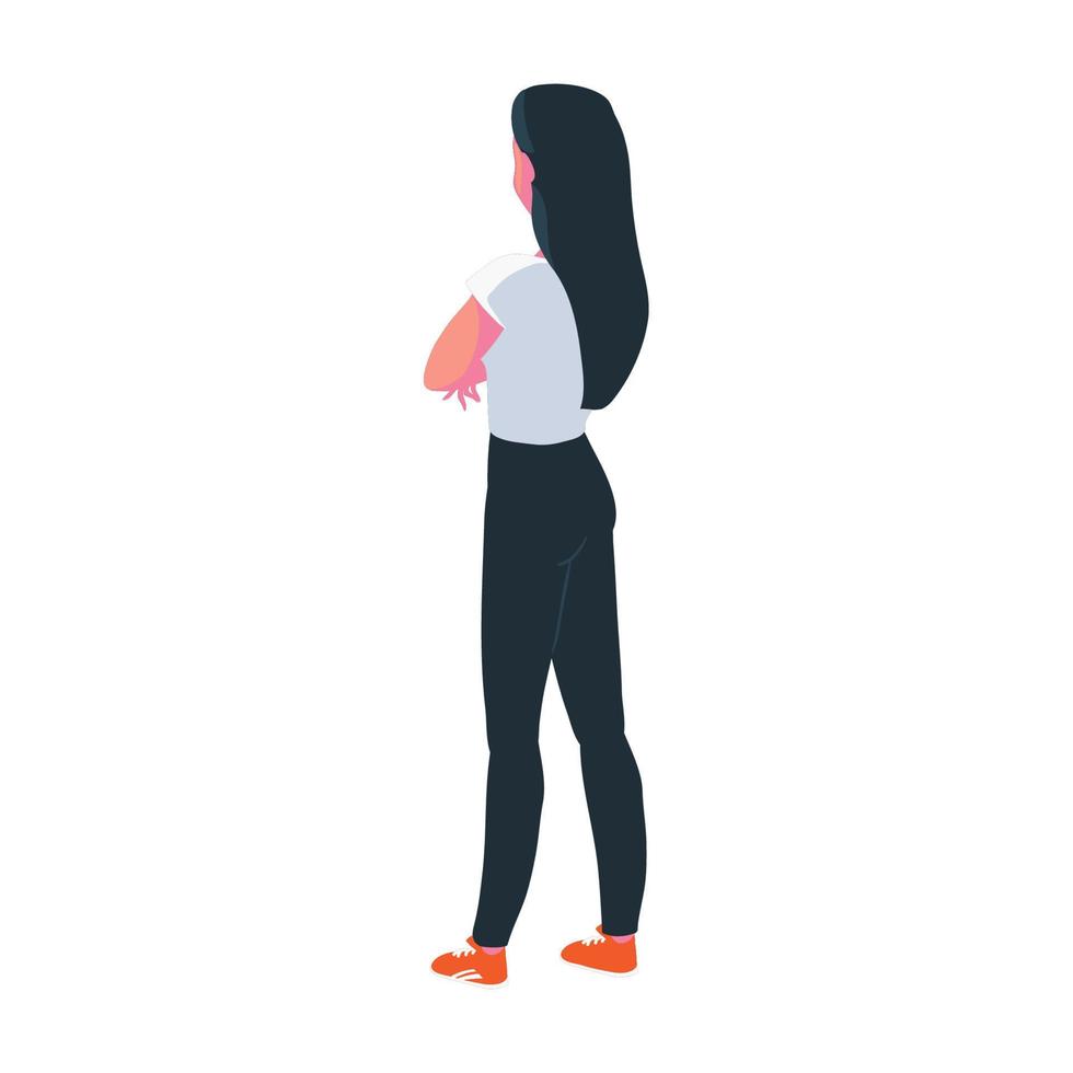 woman back view vector
