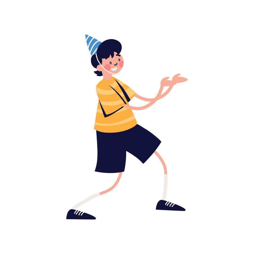 boy with party hat vector