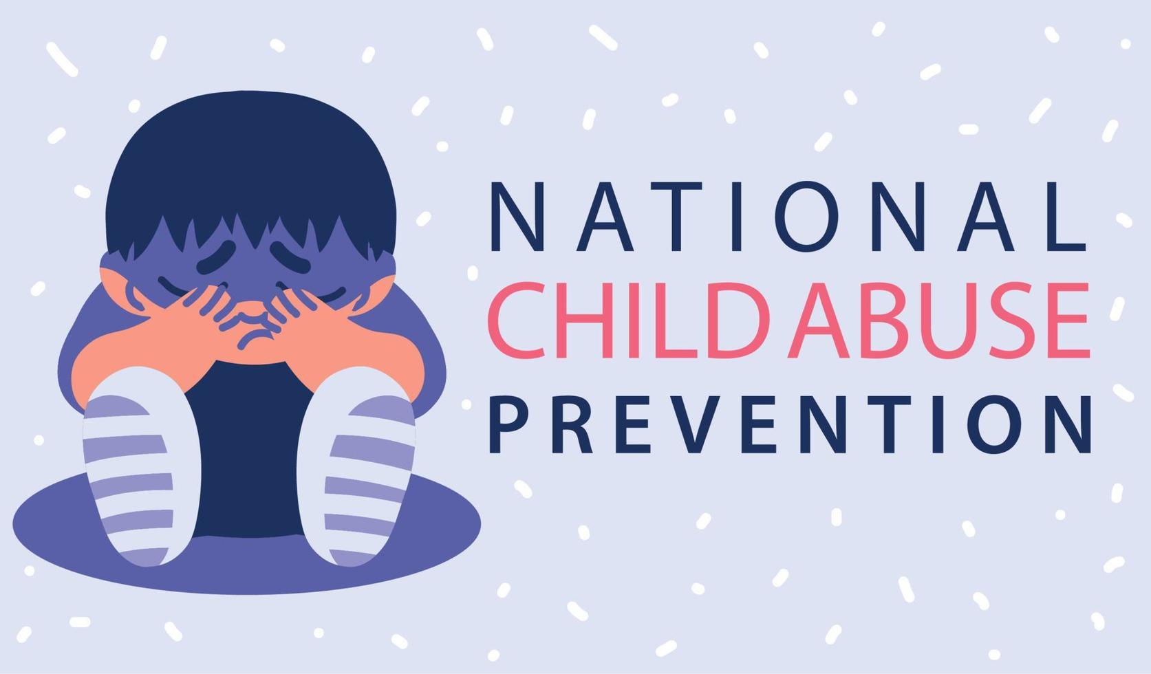 national child abuse prevention month vector