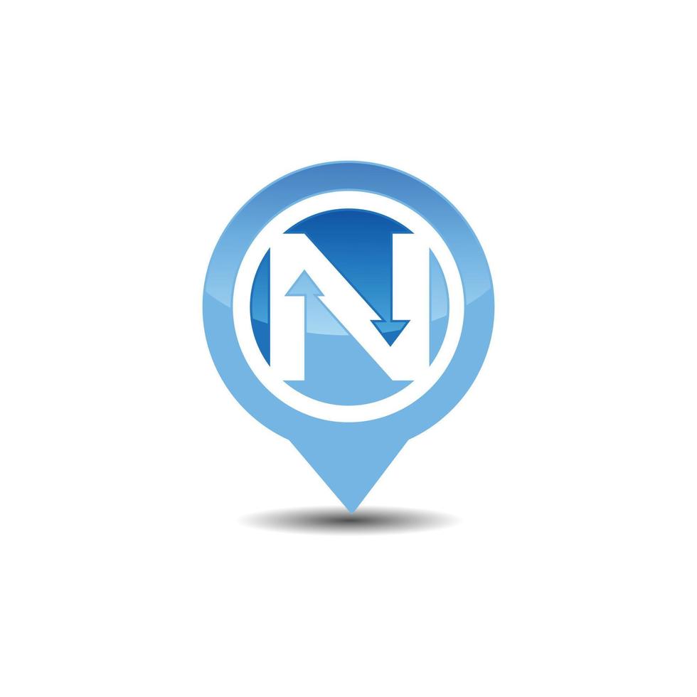 Initial N letter gps logo. GPS vector. vector