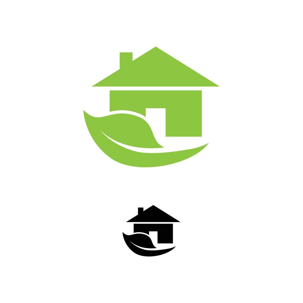 Eco green house icons vector. Environmentally friendly home vector