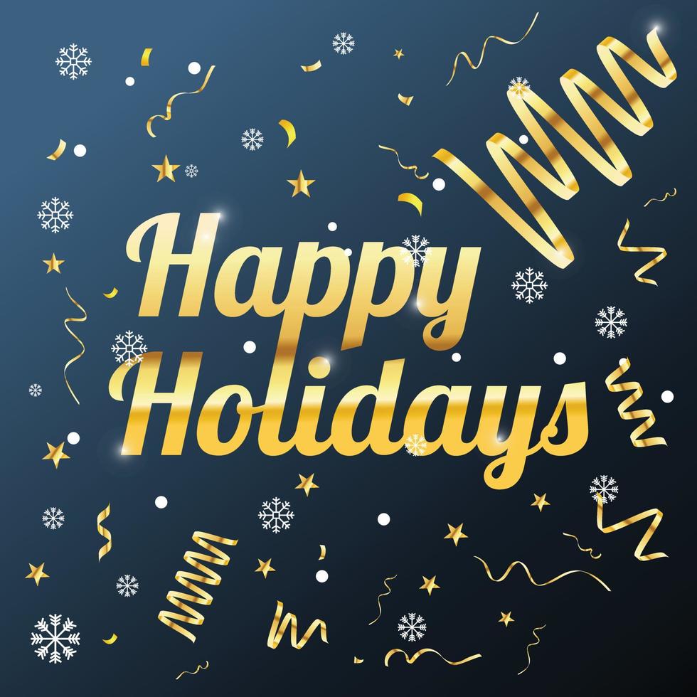 Happy holidays background with snowflakes vector image