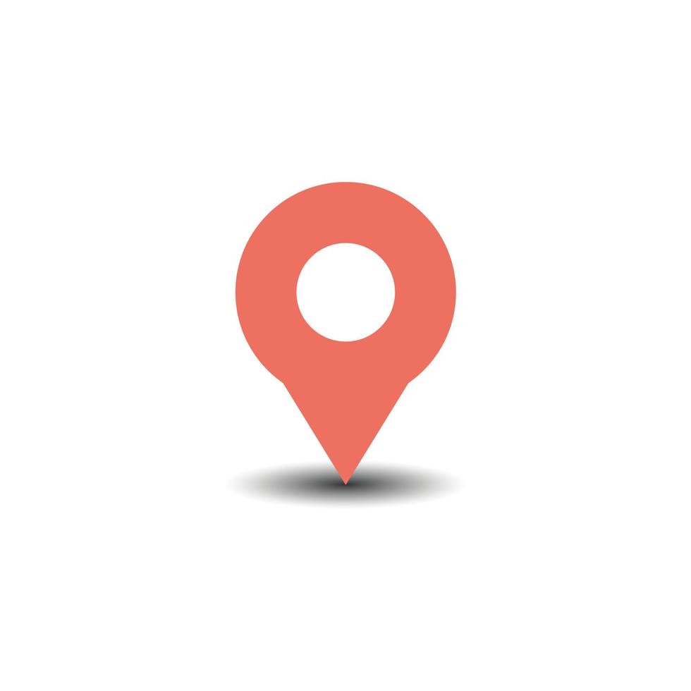 GPS pointer icon vector flat design. Map location pin pointer icon vector.
