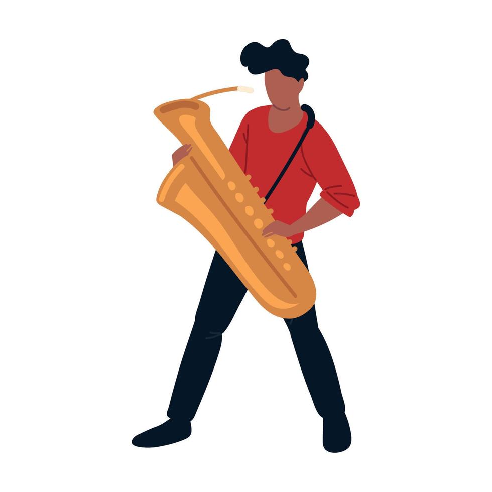 man with saxophone vector