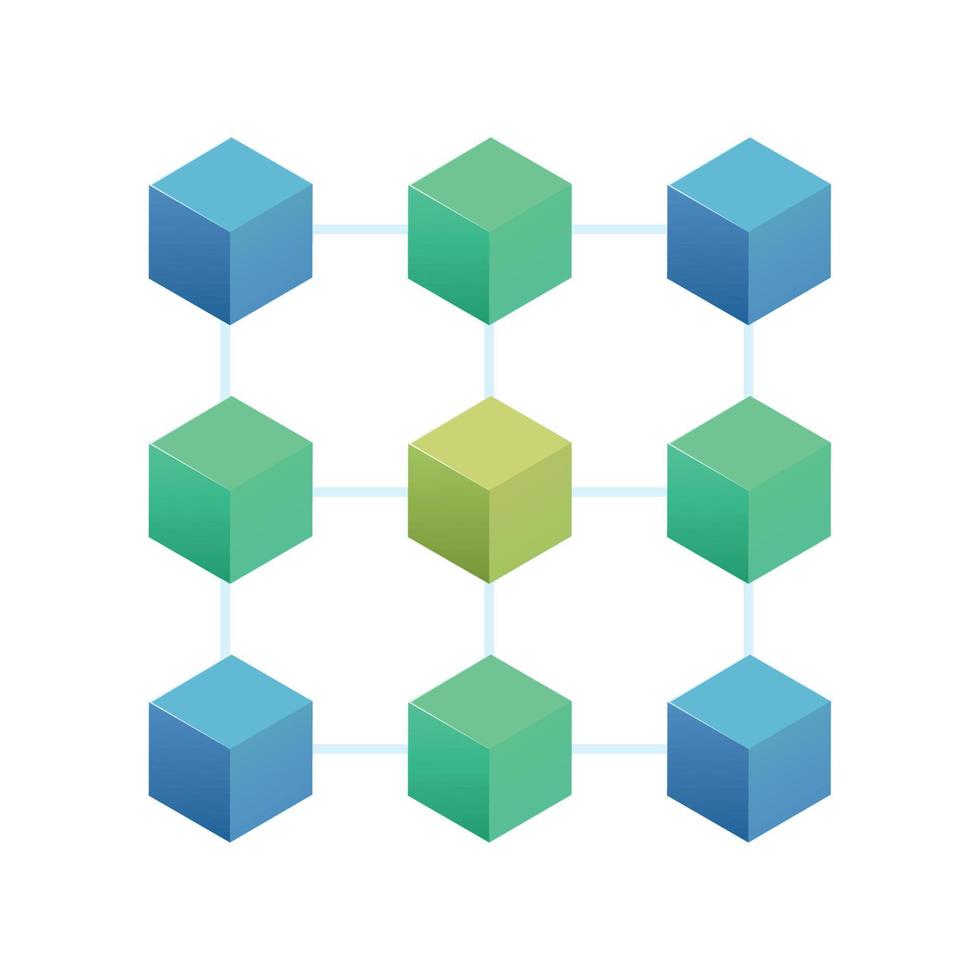 modern blockchain technology vector