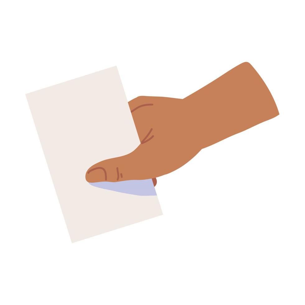 hand with ballot vector
