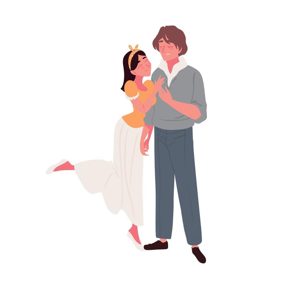 standing smiling couple vector