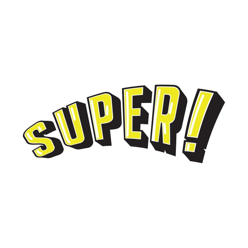 super text isolated vector