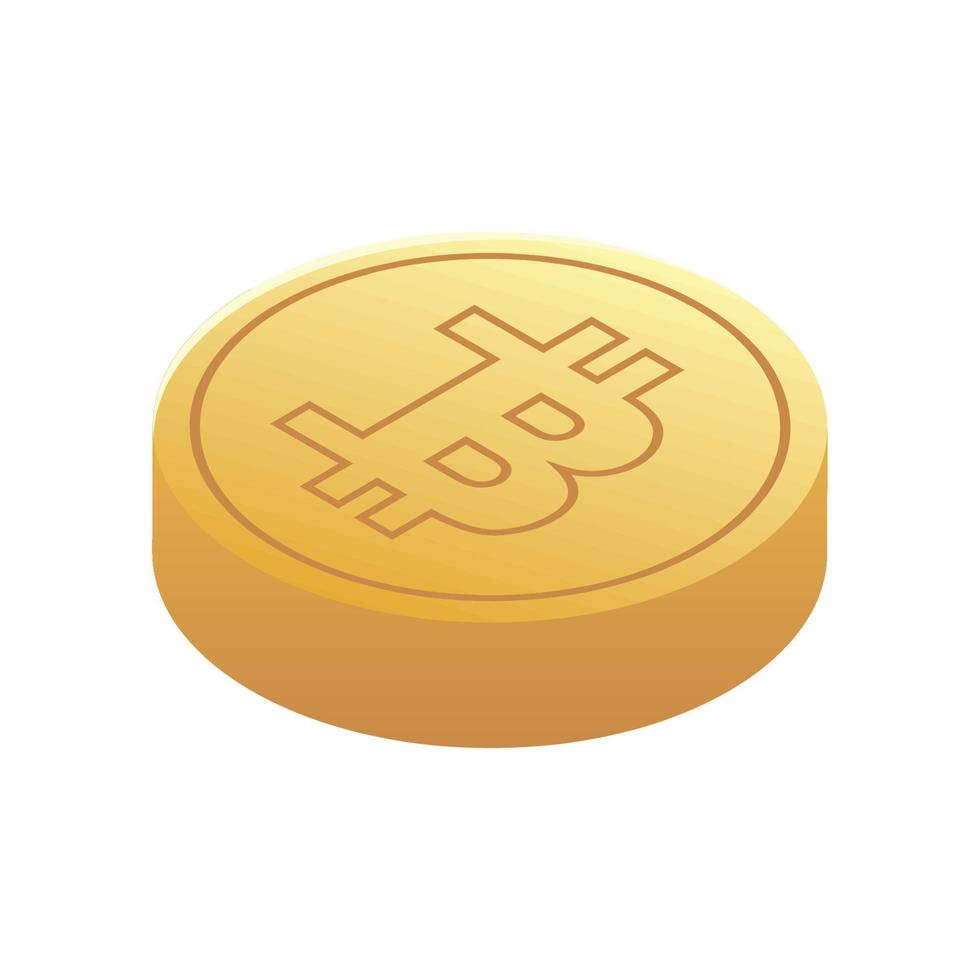 bitcoin digital money vector