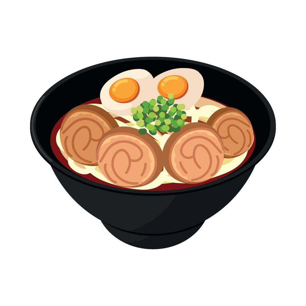 tasty soup japanese vector