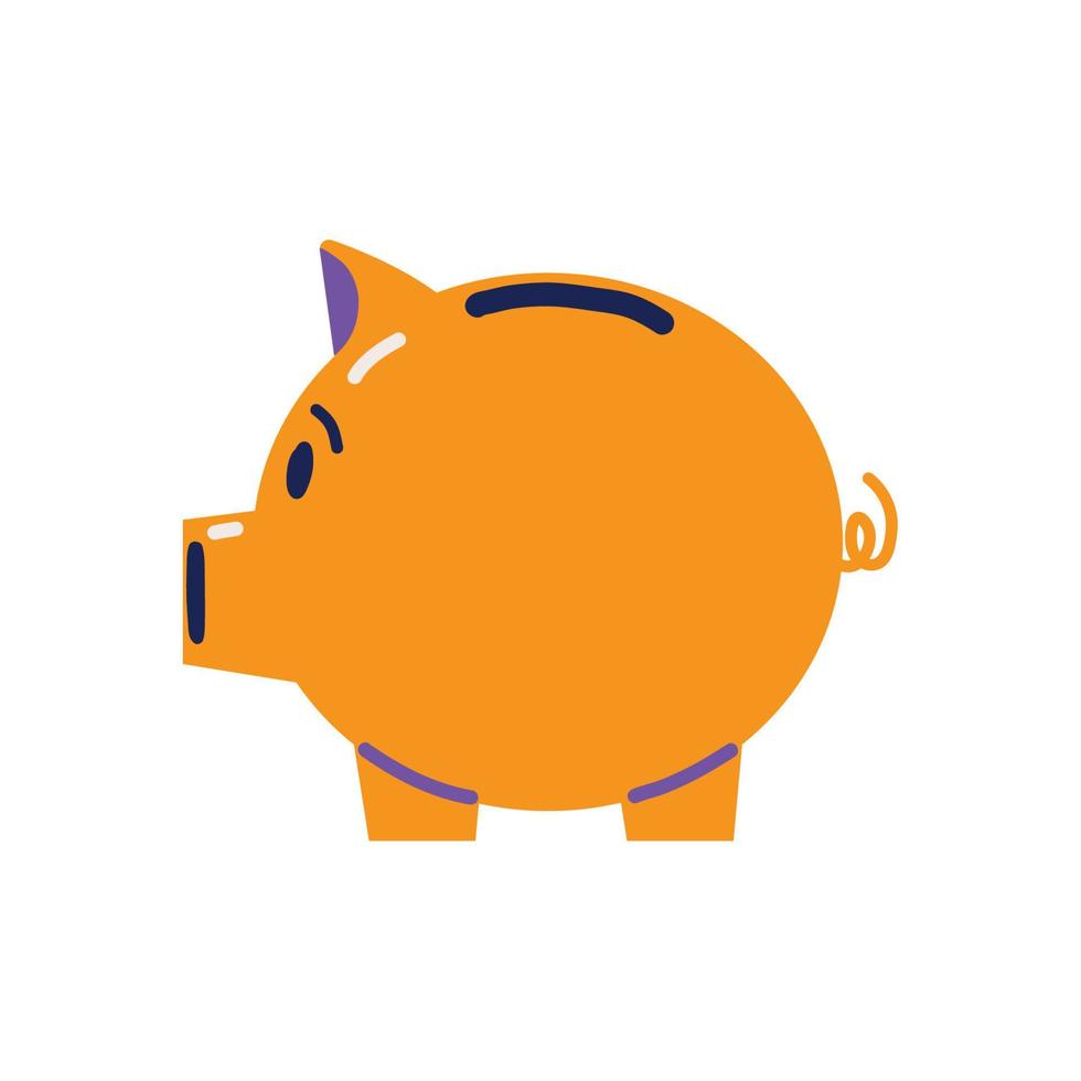 piggy bank icon vector