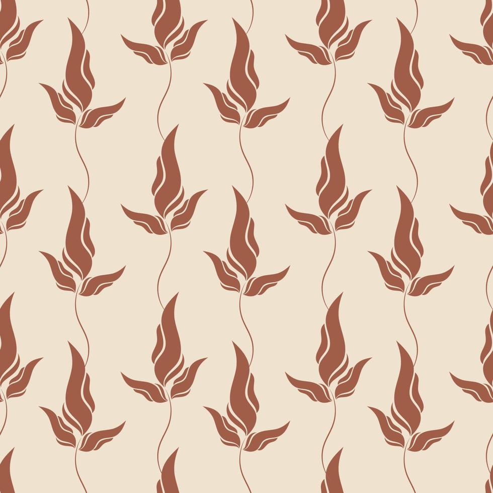 Seamless vector pattern with foliage. Ideal for printing products, textiles, scrapbooking.