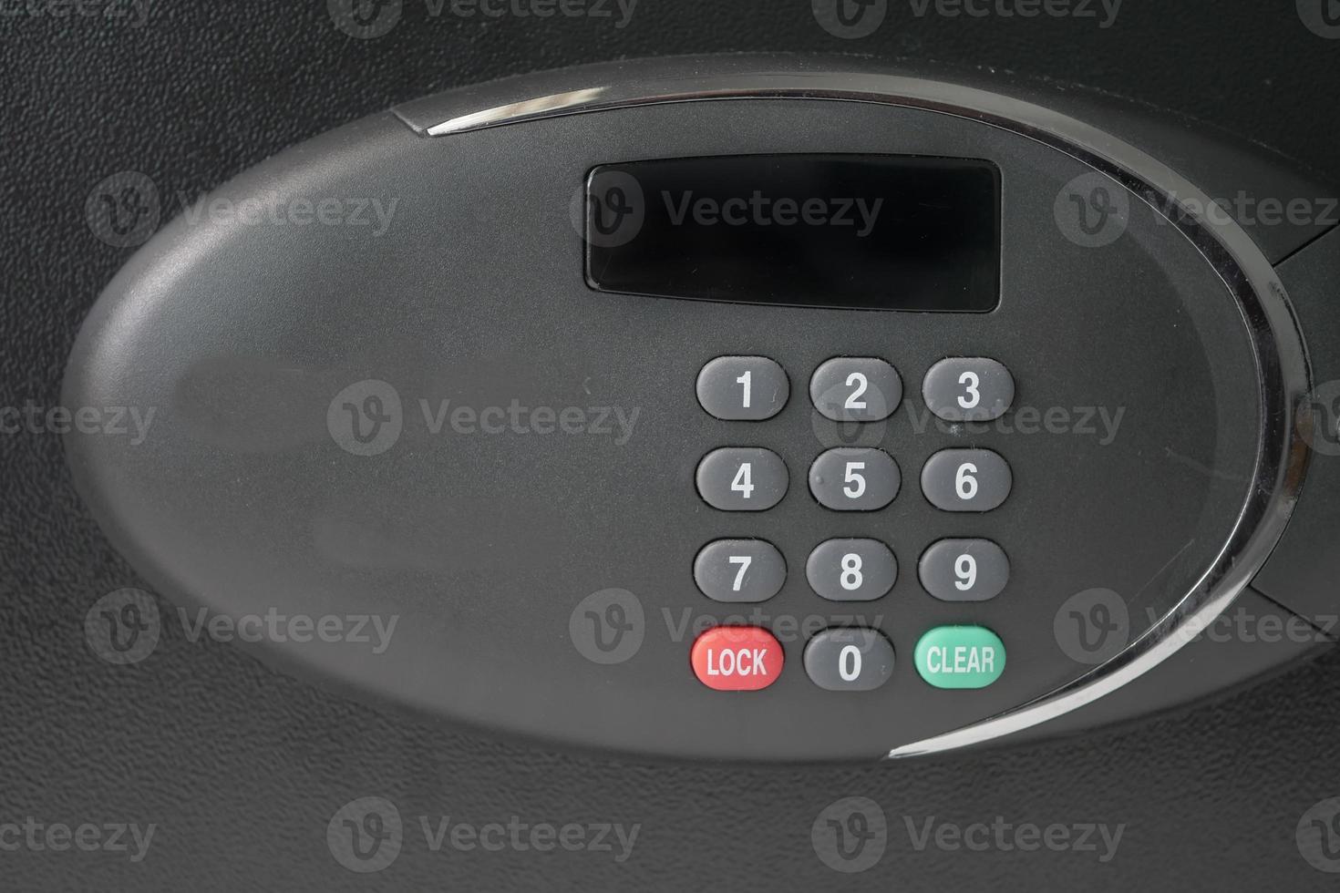 Safe dial lock close up background photo