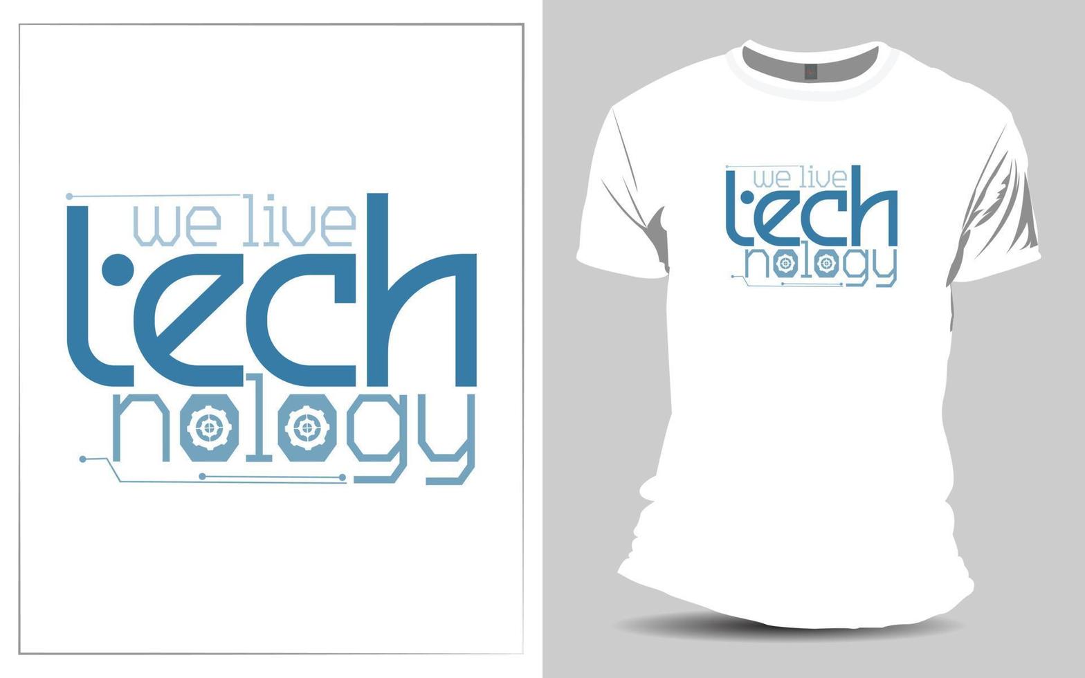 diseño de camisetas relacionadas con la tecnología vector