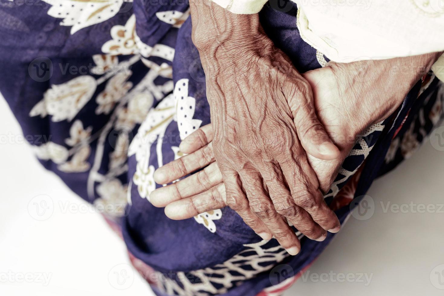 close up of hands of a elderly person photo