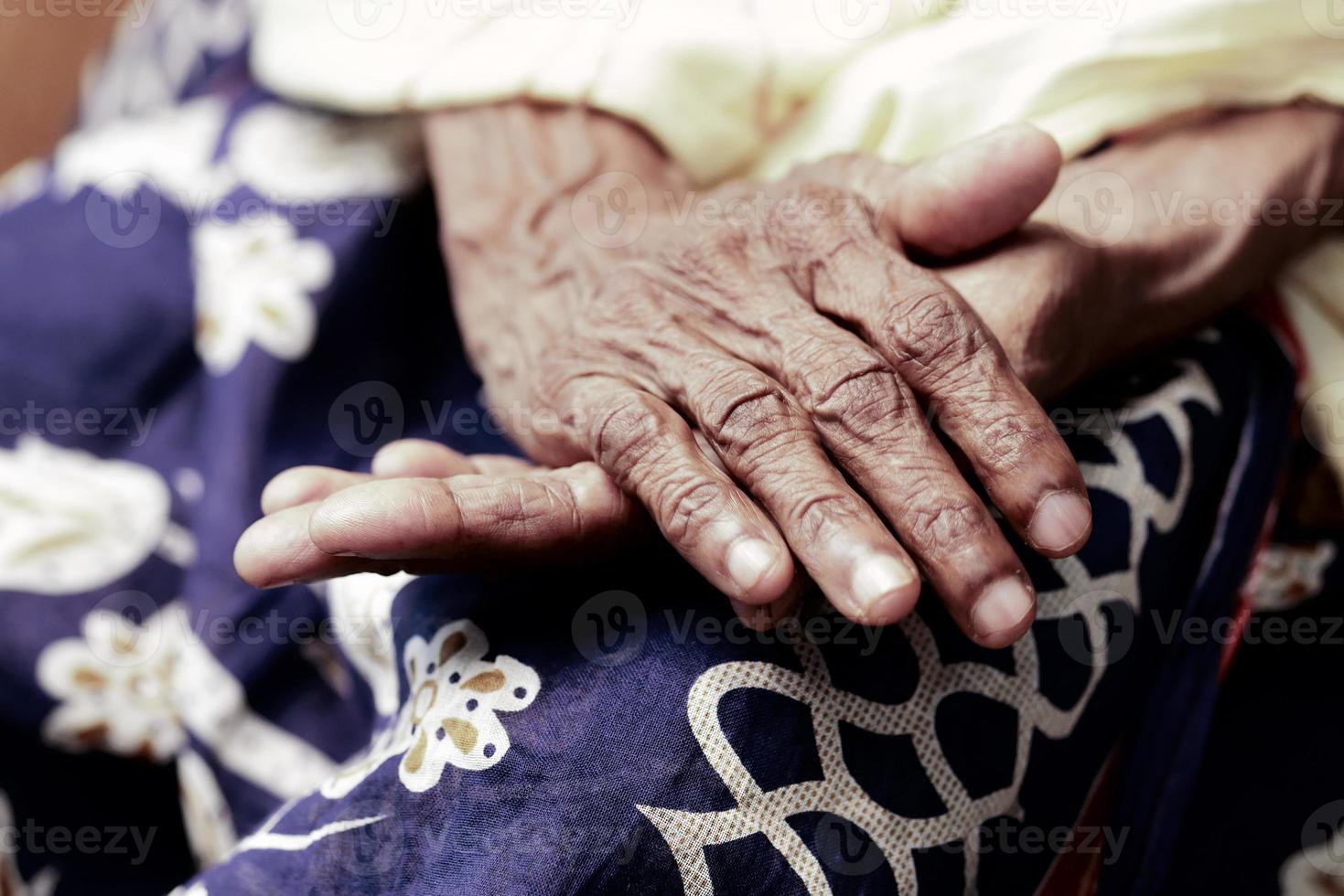 close up of hands of a elderly person photo