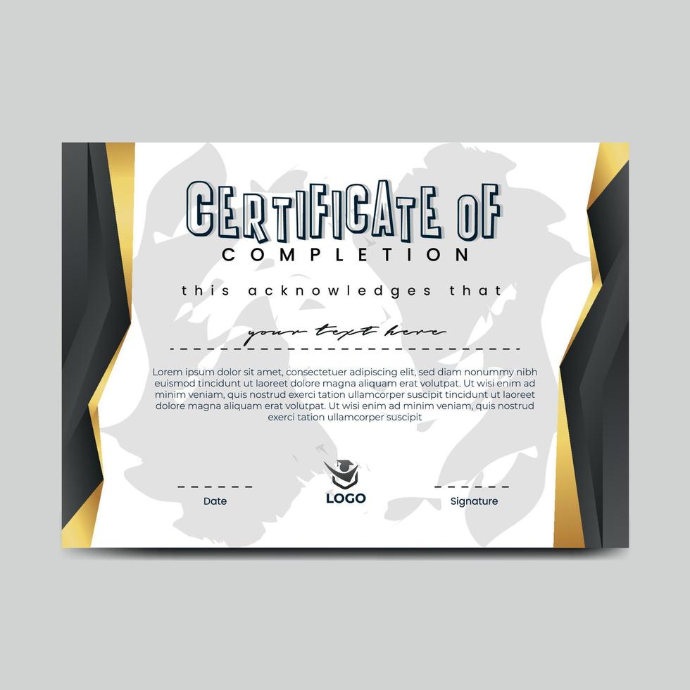 vector de certificado de graduación