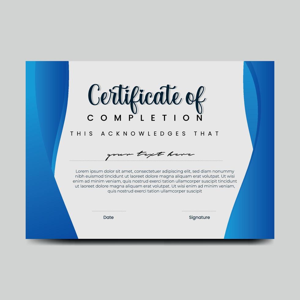 vector de certificado de graduación