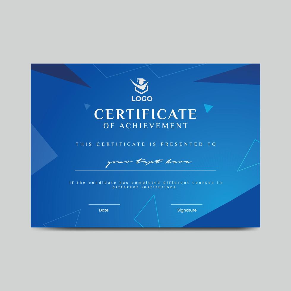 vector de certificado de graduación