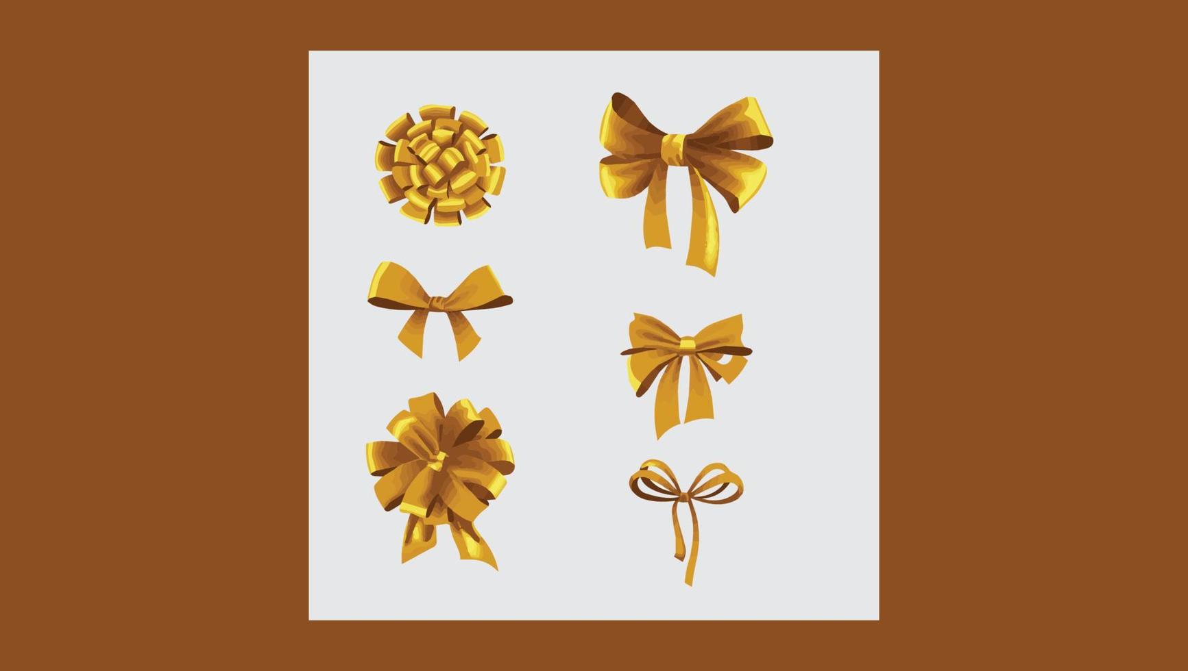 Golden Gift Ribbon Illustration vector