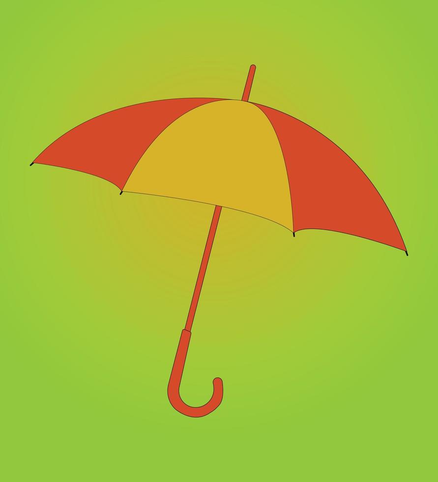 An Orange And Yellow Umbrella vector