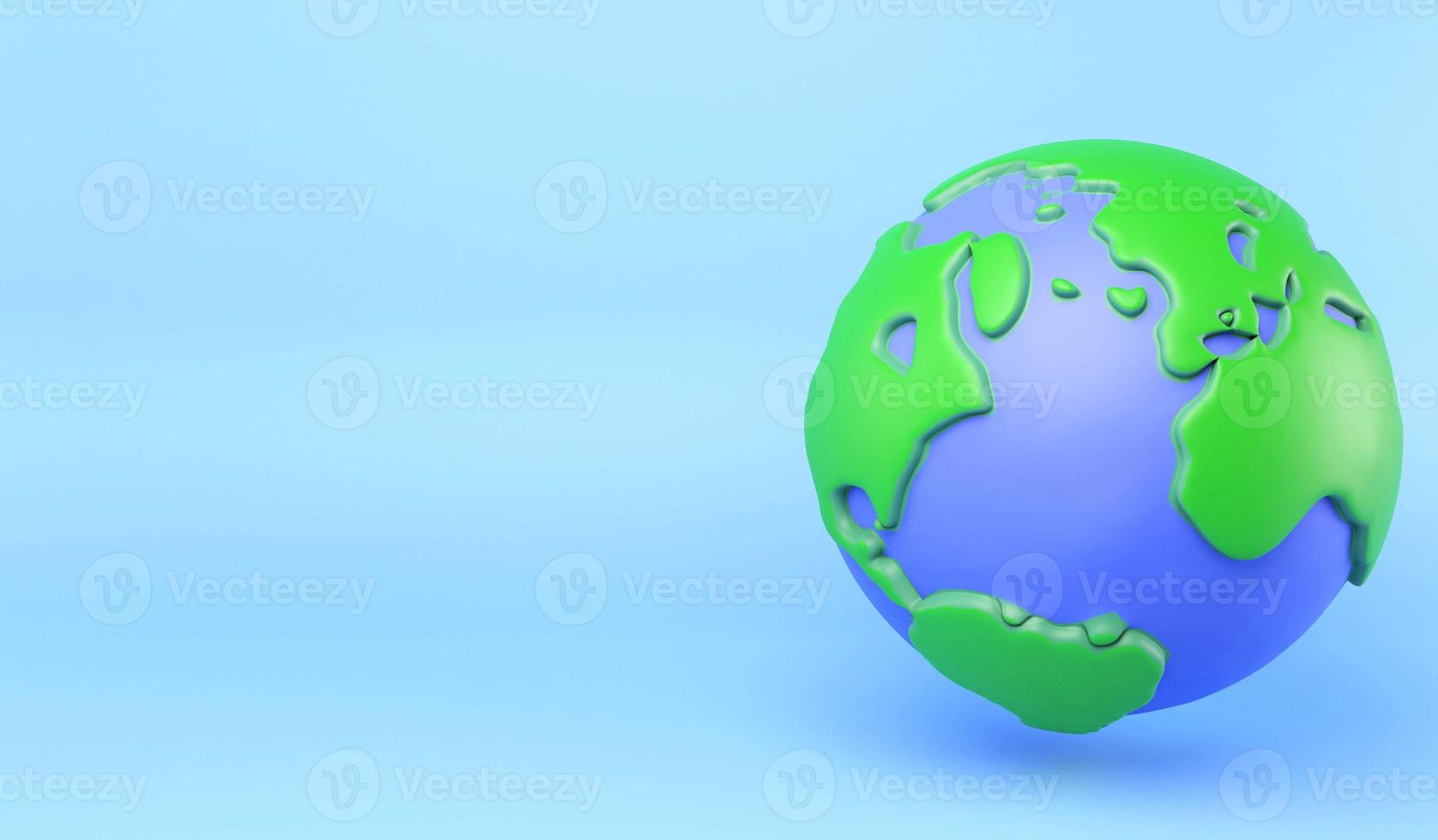 3D rendering earth model , 3D illustration world concept and space for copy space photo