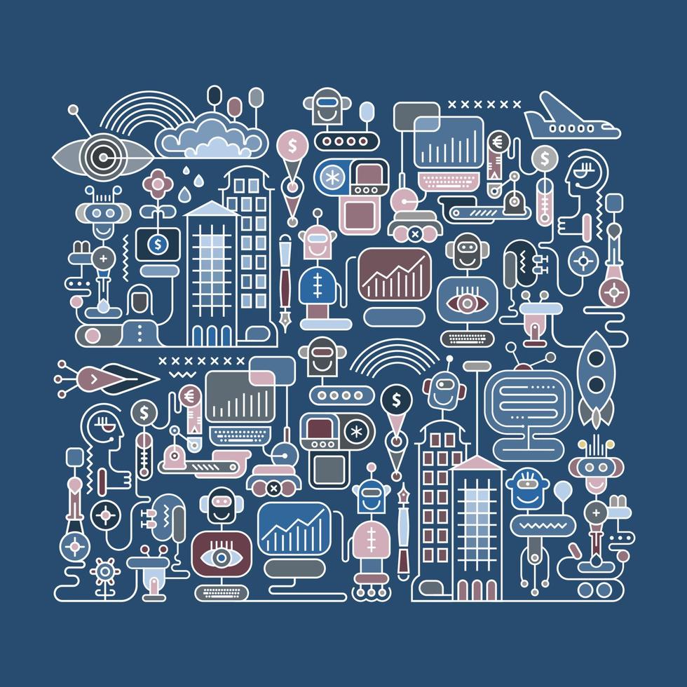 Artificial Intellegence AI Design vector