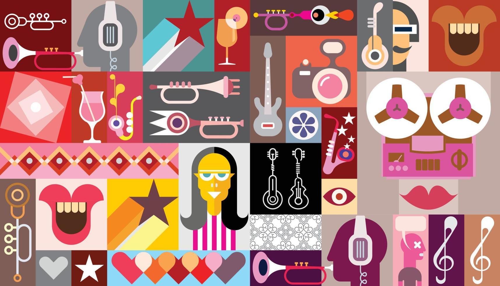 Pop-Art Collage Vector
