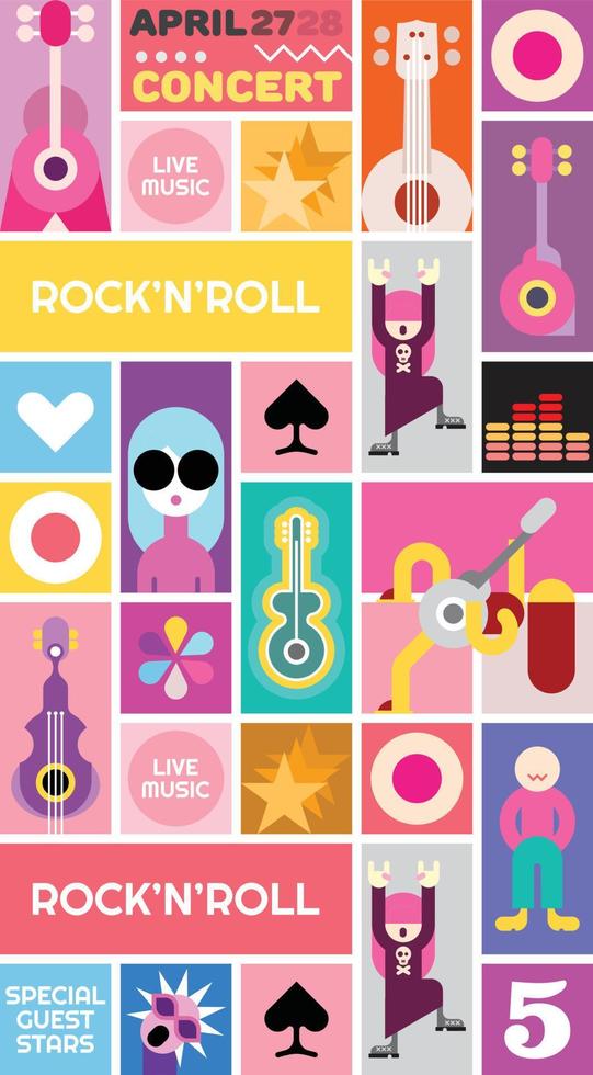 Rock Concert poster vector