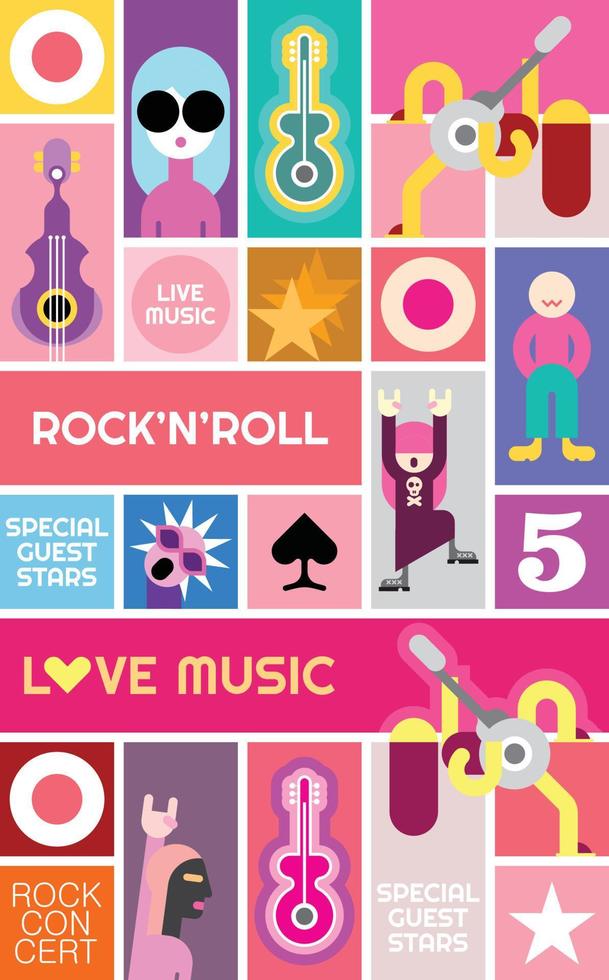 Rock Concert poster vector