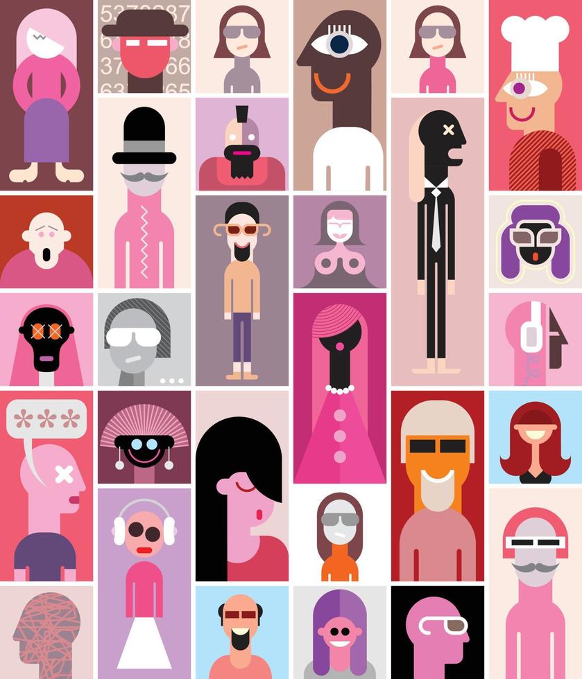 ilustración vectorial de personas vector