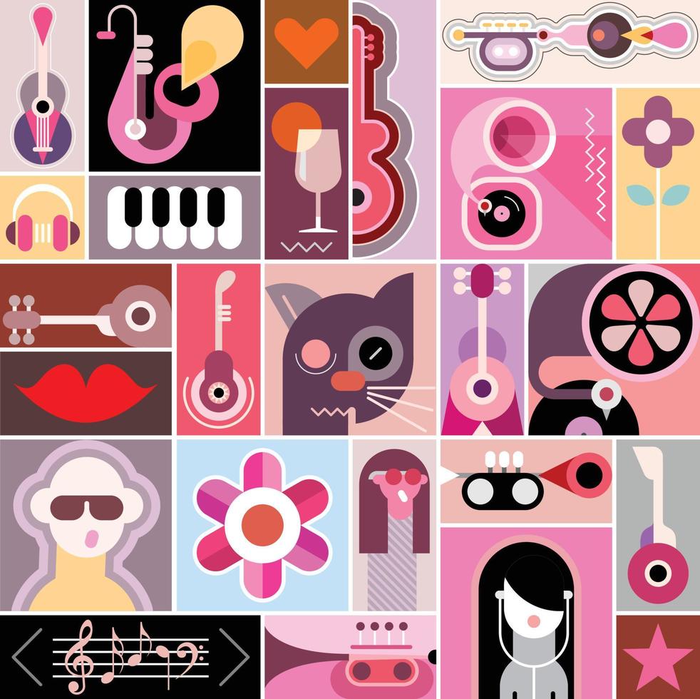 Ilustración de vector de diseño de cartel de concierto