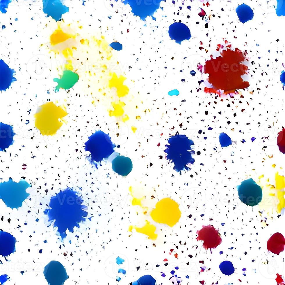 Ink Stains Seamless Pattern. Fashion Concept. Distress Print. Summer Surface Textile. Ink Stains. Spray Paint. Splash Blots. Artistic Creative Background. photo
