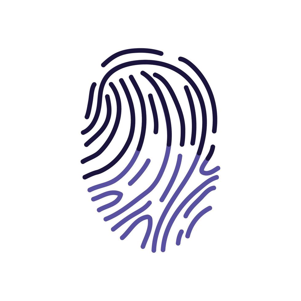 fingerprint icon isolated vector