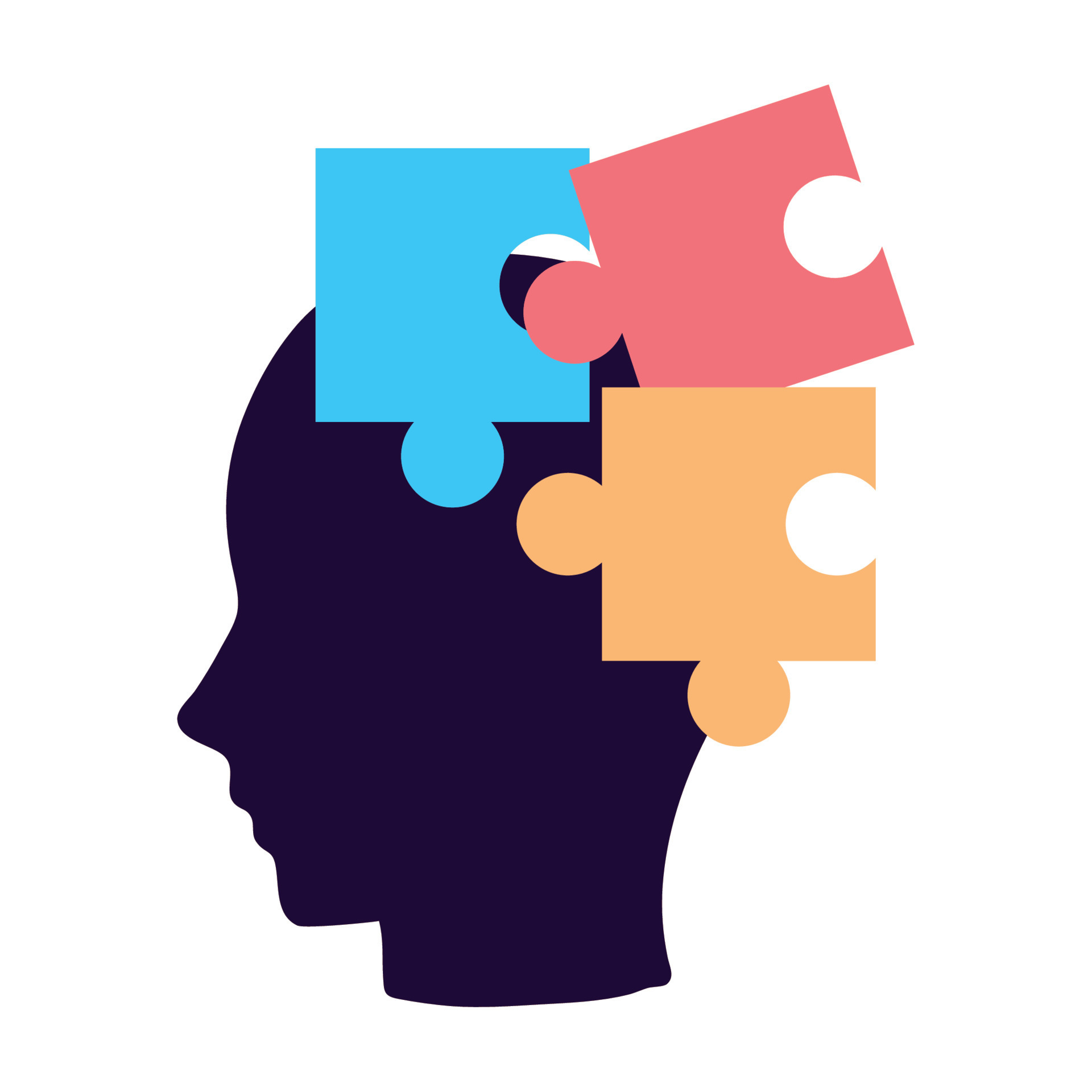 mental health, head with puzzles 11204546 Vector Art at Vecteezy