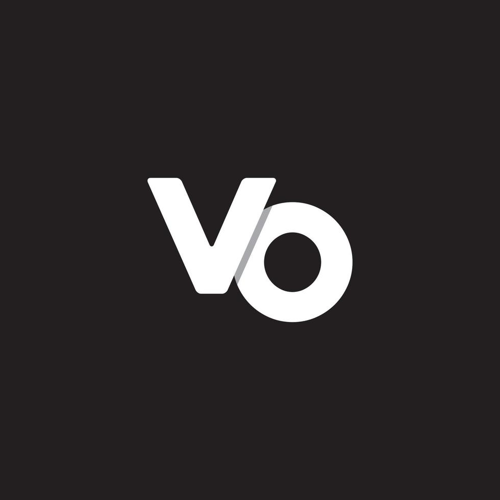 descarga gratuita del diseño del logotipo de la letra inicial vo vector