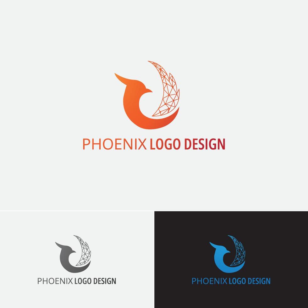 descarga profesional de diseño de logotipo de phoenix vector