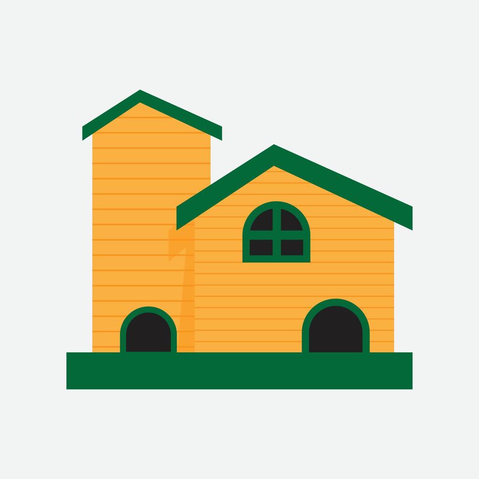 Barkitecture cartoon Dog House, Wood bird, pet house Illustration. Dog House Flat Icon. isolated, simple style vector