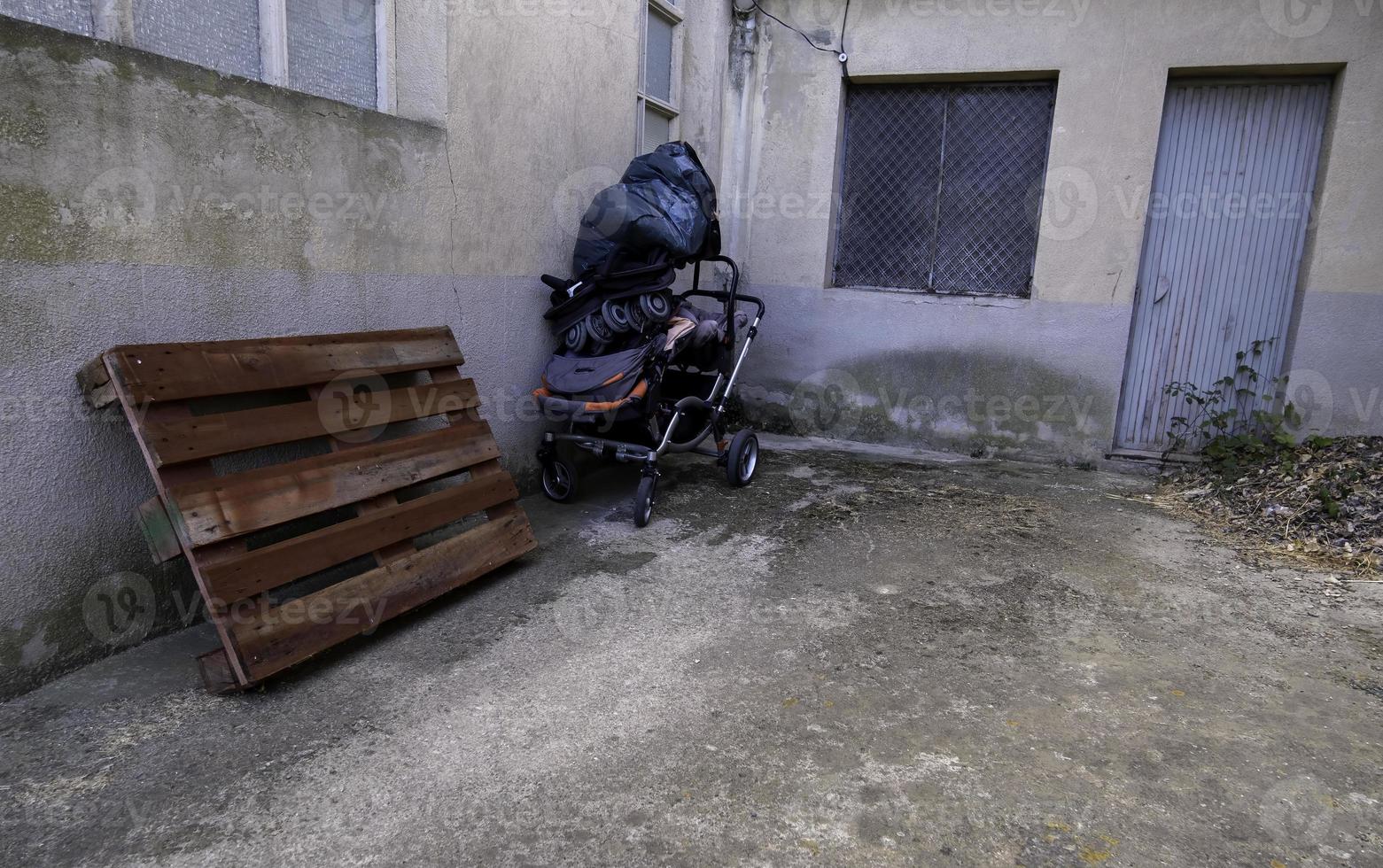 Abandoned baby carriages photo