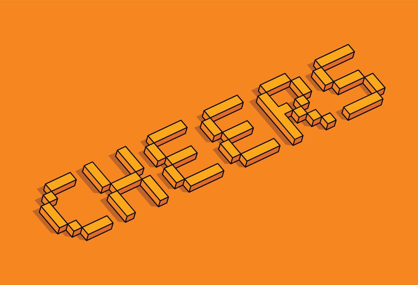 Isometric CHEERS word concept 11207490 Vector Art at Vecteezy