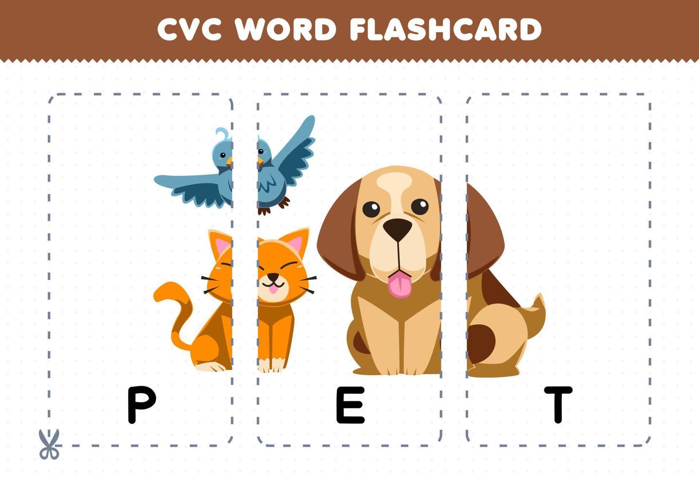 juego educativo para niños que aprenden consonante vocal consonante palabra con dibujos animados lindo mascota gato perro pájaro ilustración tarjeta flash imprimible 11207900 Vector en Vecteezy juego educativo para niños que aprenden consonante vocal consonante palabra con dibujos animados lindo mascota gato perro pájaro ilustración tarjeta flash imprimible 11207900 Vector en Vecteezy