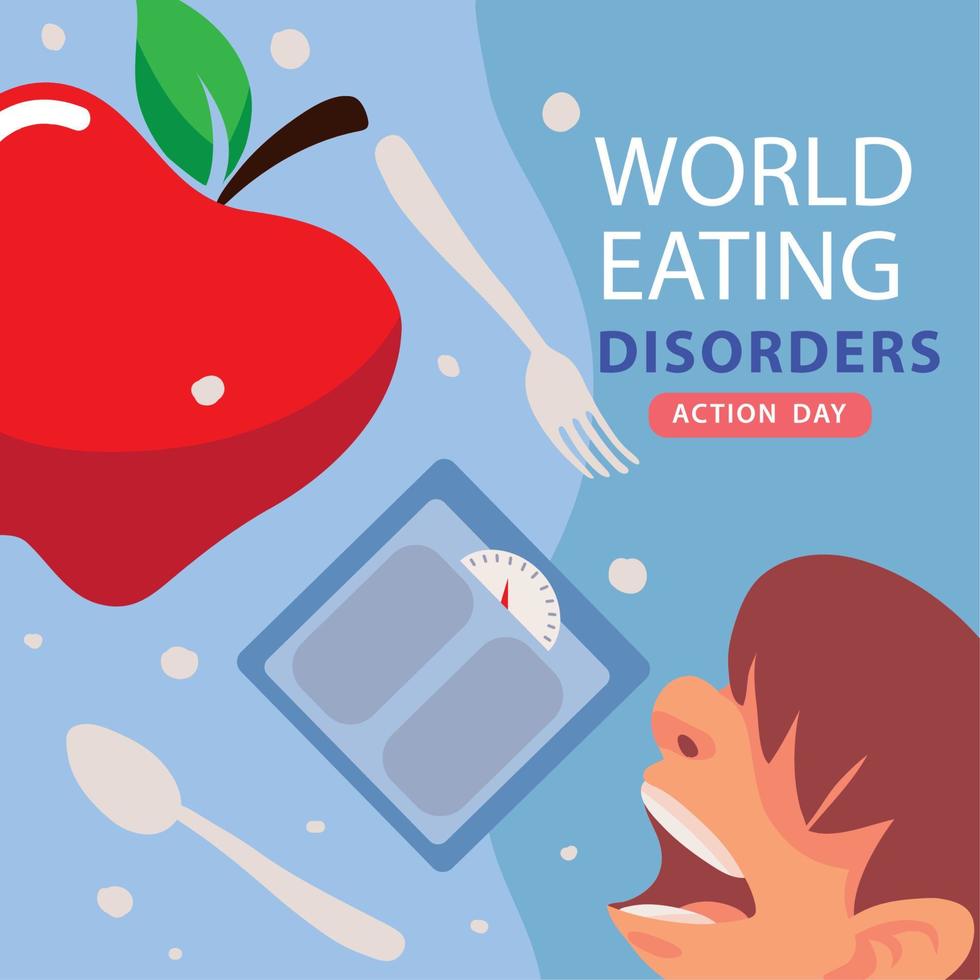 icons world eating disorders vector