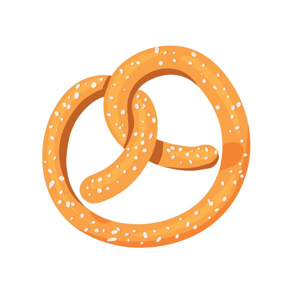 pretzel comida salada vector