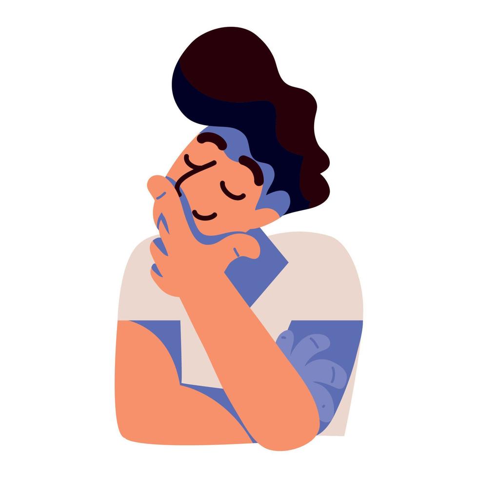 young man thinking vector
