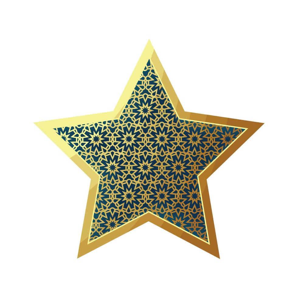 decoración de estrella árabe vector