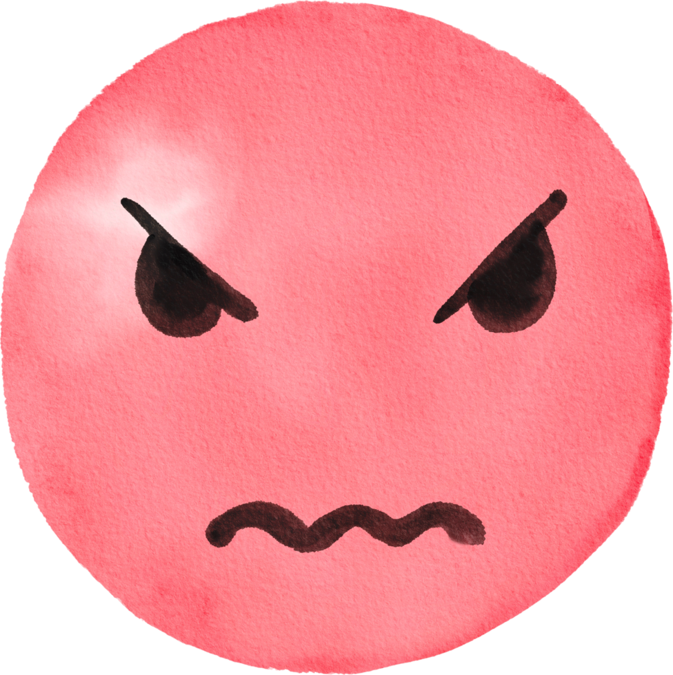 emoji dessiné à la main aquarelle png