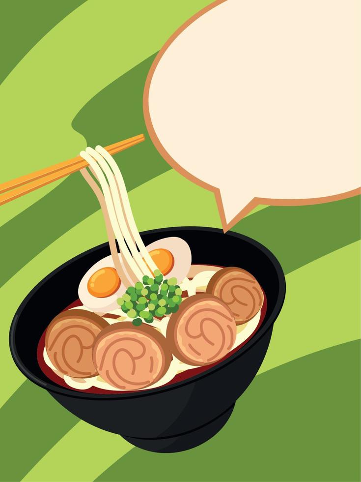 delicious japanese food vector